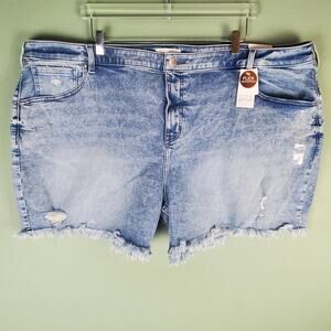 Lane Bryant Women's Signature Fit Boyfriend Mid-Rise Midi Shorts Size 26